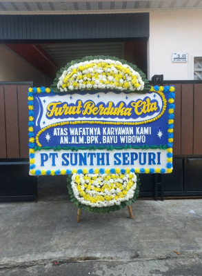 Papan Bunga Duka di Raharja